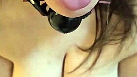 Submissive Blonde Receives Blowjob, Cum Licking from Feet, and Spanking