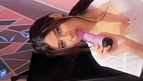 College Girl Rocks Her Dildo Play