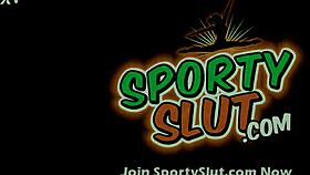 Incredibly huge puffy cameltoe babe does yoga with big round ass.