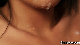 Nasty Babe Sucks Sperm Load In Bukkake Facial