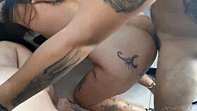 Hot lesbians seduce the delivery guy and get filled with cum