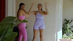 the lesbian trainer dives into her student's wet pussy