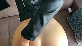 quick sex with teen in leather jacket pov