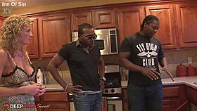 Jade calls the plumbers for a wild creampie with big black cocks!