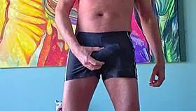 pervy guy loves how these shorts grab his cock 😈