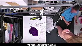 Teenshoplifter - hot blonde teen caught shoplifting makes deal with guard in exchange for no charges - mckenzie mae tony rubino