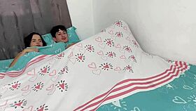 Watching Horror Movie With Horny Stepsister Ends Calming Her Fear By Milking Me