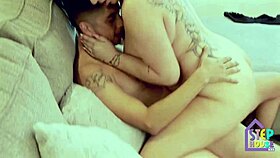 Can the mature step mom resist fucking her step son in the kitchen?