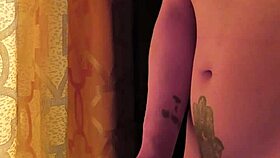 Intense Sensual Masturbation With Big Cock Flashing