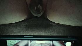 Mature European Woman Gives Handjob to Monster Cock in Bedroom