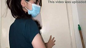 She spots her partner in lingerie and talks her into riding.