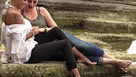 Naughty Milfs Kiss And Play Together!