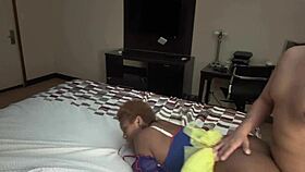 SlipperyCherry18 gets bent over for a hard doggystyle fuck