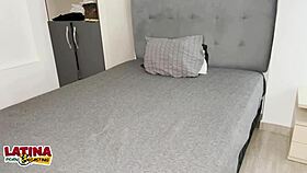 Oh man, this tiny 18+ latina is riding her first monster white cock like a pro in casting!