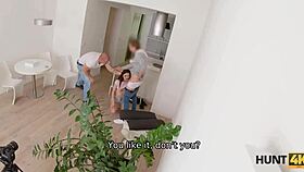 Hunt4k guy fucks another man's wife while hubby pimps her in pov