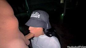 Amateur couple Thalia Restrepo and Felipe Romero couldn't wait to get home and have sex in the car