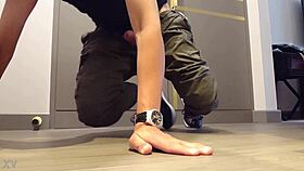 Wank In Sneakers With Intense Emotions