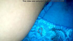 my wife's blue leggings in the first part, featuring panties