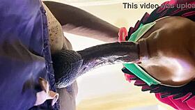 Who wins the fuck battle between the sexy ebony and her step brother?