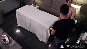 Valentina Nappi says, 'Let me give you a fantasy massage with my big tits and lactating nipples.'