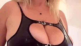 i love my big natural tits in tight latex bunny costume