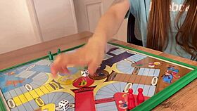 Game night with stepsister Alicia Hall! Won a delicious blowjob!