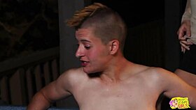 Short Haired Bimbo Drills Lesbian Slut with Toy!