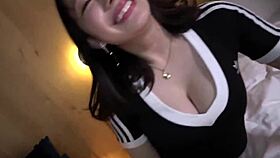 part2: uber delivery girl intrigues with quick blowjob and back thrusting.