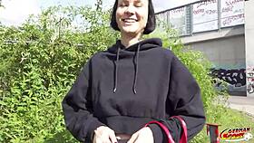 german scout picks up tall french girl for casting fuck