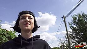 german scout picks up tall french girl for casting fuck