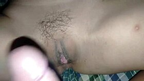 i got the sexy doctor to spread her tight shaved pussy so i could creampie her hard