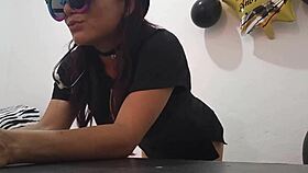 I'm so bored at the office, I slipped in a butt plug to get aroused, feeling like a total slut here.