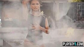 blonde teen model brittney shumaker does a striptease with her big natural tits