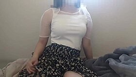 after coming home couldn't stop horny masturbation on blanket