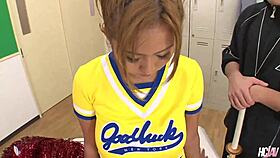 japanese cheerleader yui aoyama feels the thrill of banging her team
