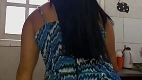 Housewife TAKES COCK before CHORES in the KITCHEN