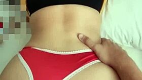 filipina wife in red panties homemade fun