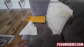 Hot blonde stepmom gives the best blowjob ever!