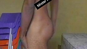 Lonely African Man Groping His Monster Cock And Ass After Naked Dancing