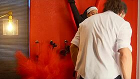 naughty latina nun in halloween costume gets punished