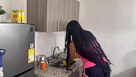 I'm A Very Horny Employee And Always Want To Have Sex So I Fuck My Boss While Cleaning His House - Melani Latina