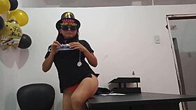 I'm so bored at the office, I slipped in a butt plug to get aroused, feeling like a total slut here.