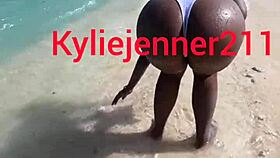 Ebony Latina Teen Gaping Ass On Beach