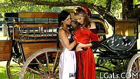 Legal age teen babes enjoy intense lesbian pleasure together.