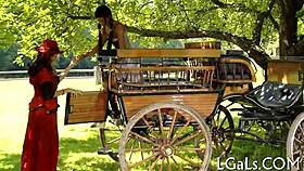 Legal age teen babes enjoy intense lesbian pleasure together.