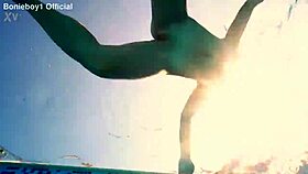 mona blue fucks her step brother in the pool.