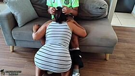 Brought Girlfriend To Stepdad's House, Ended Up Fucking Her And Swallowing His Cum.