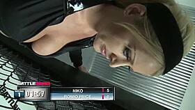 Once again the battle bang ring welcomes Sophie Dee for anal gaping in fishnets and heels 😏🍑