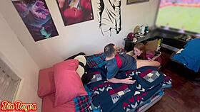 brazilian teen takes big cock from behind