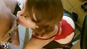 French amateur performs blowjob and rimming